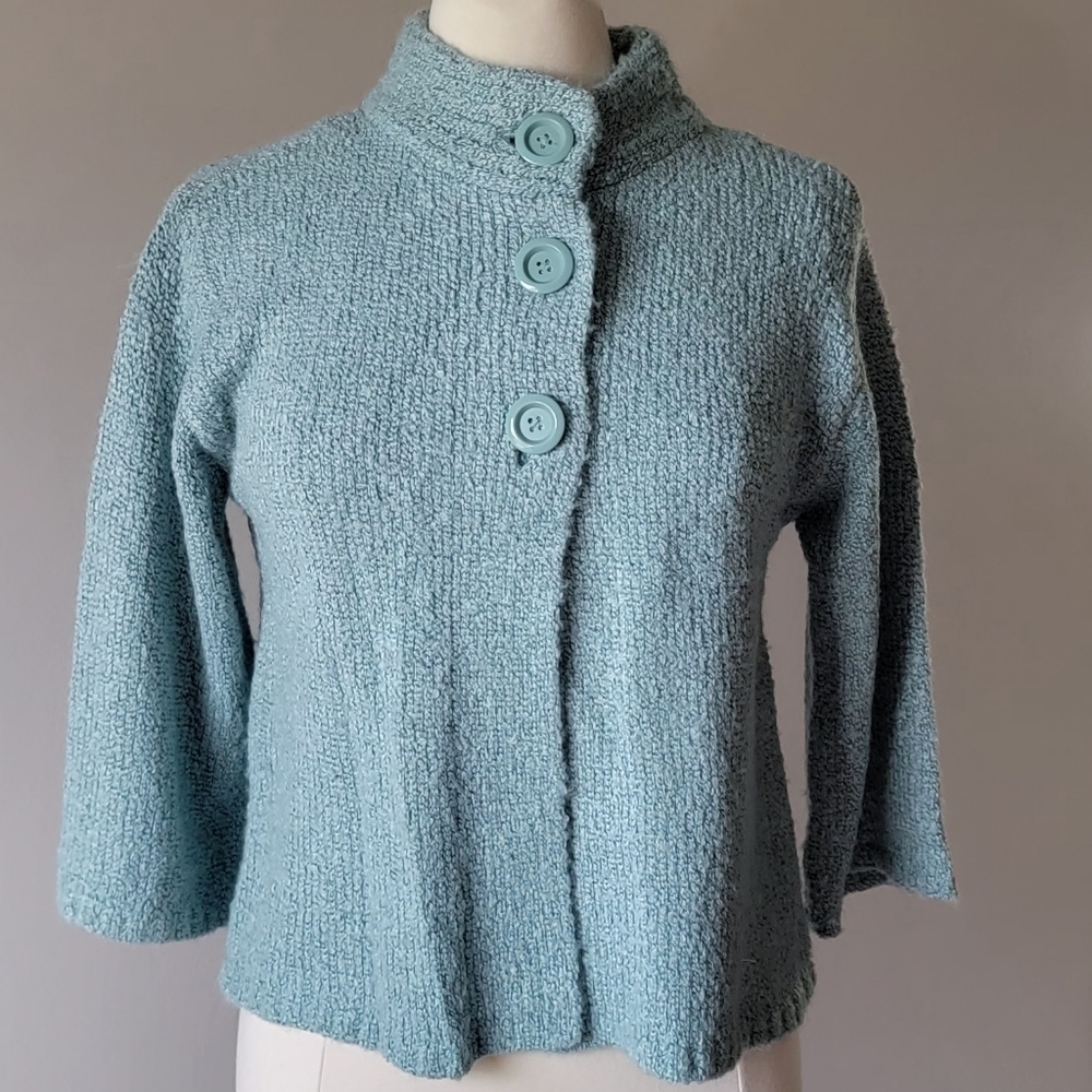 Evan Picone Light Blue Teddy Jacket